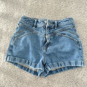 PacSun Vintage-Inspired Blue Denim Mom Shorts pre-owned size 25